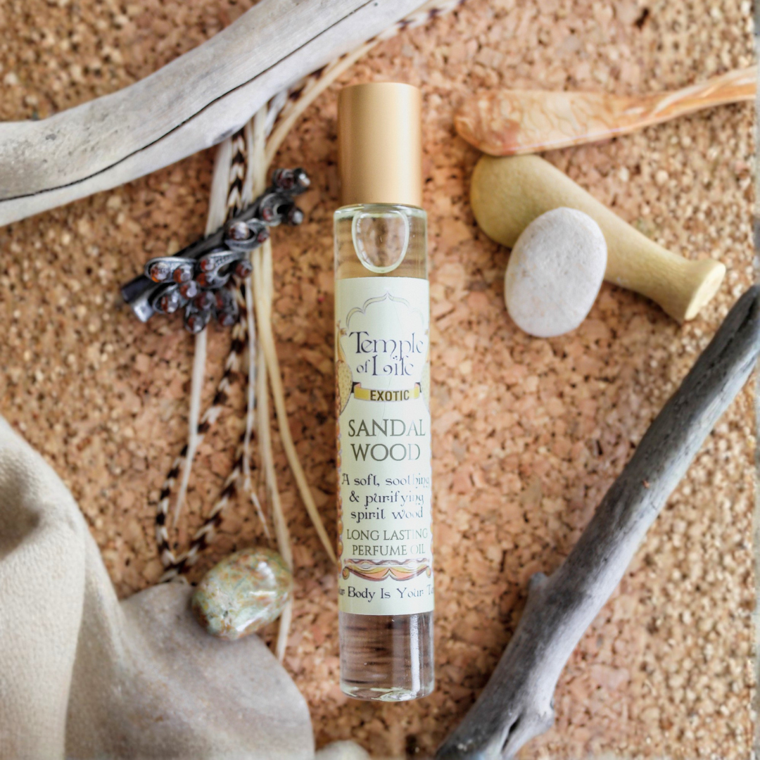 Sandalwood | Exotic Perfume Oil Roll On | Clean Woody Scent