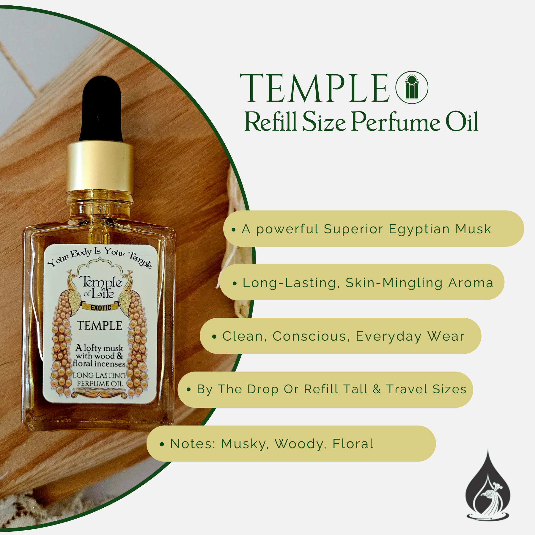 Temple | Exotic Perfume Oil Refill | Superior Musk Perfume