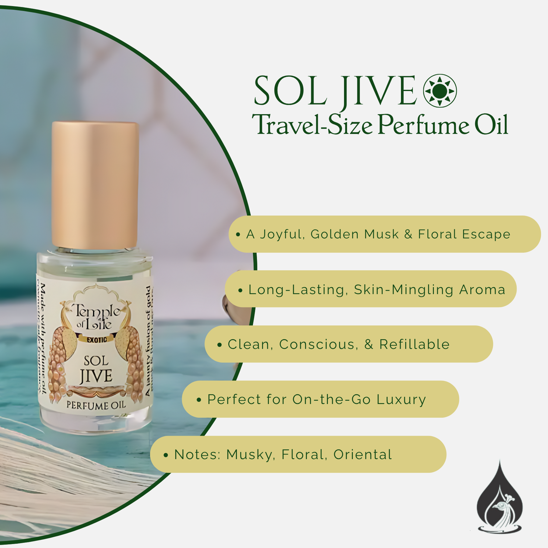 Sol Jive | Exotic Perfume Oil Travel-Size | Oriental Fragrance