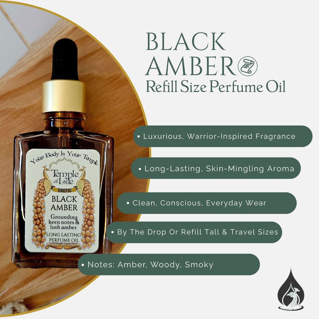 Black Amber | Exotic Perfume Oil Refill | Men's Fragrance