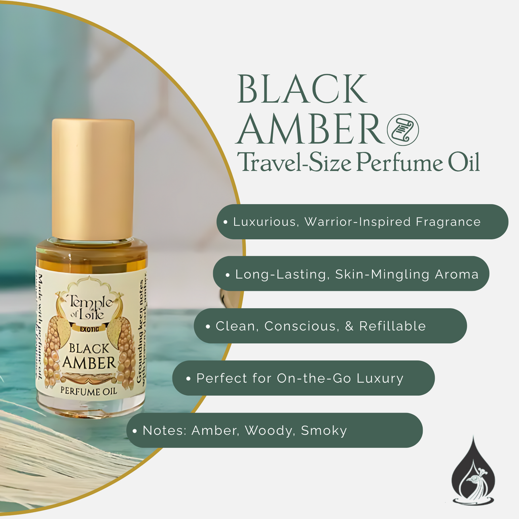 Black Amber | Exotic Perfume Oil Travel-Size| Men's Fragrance