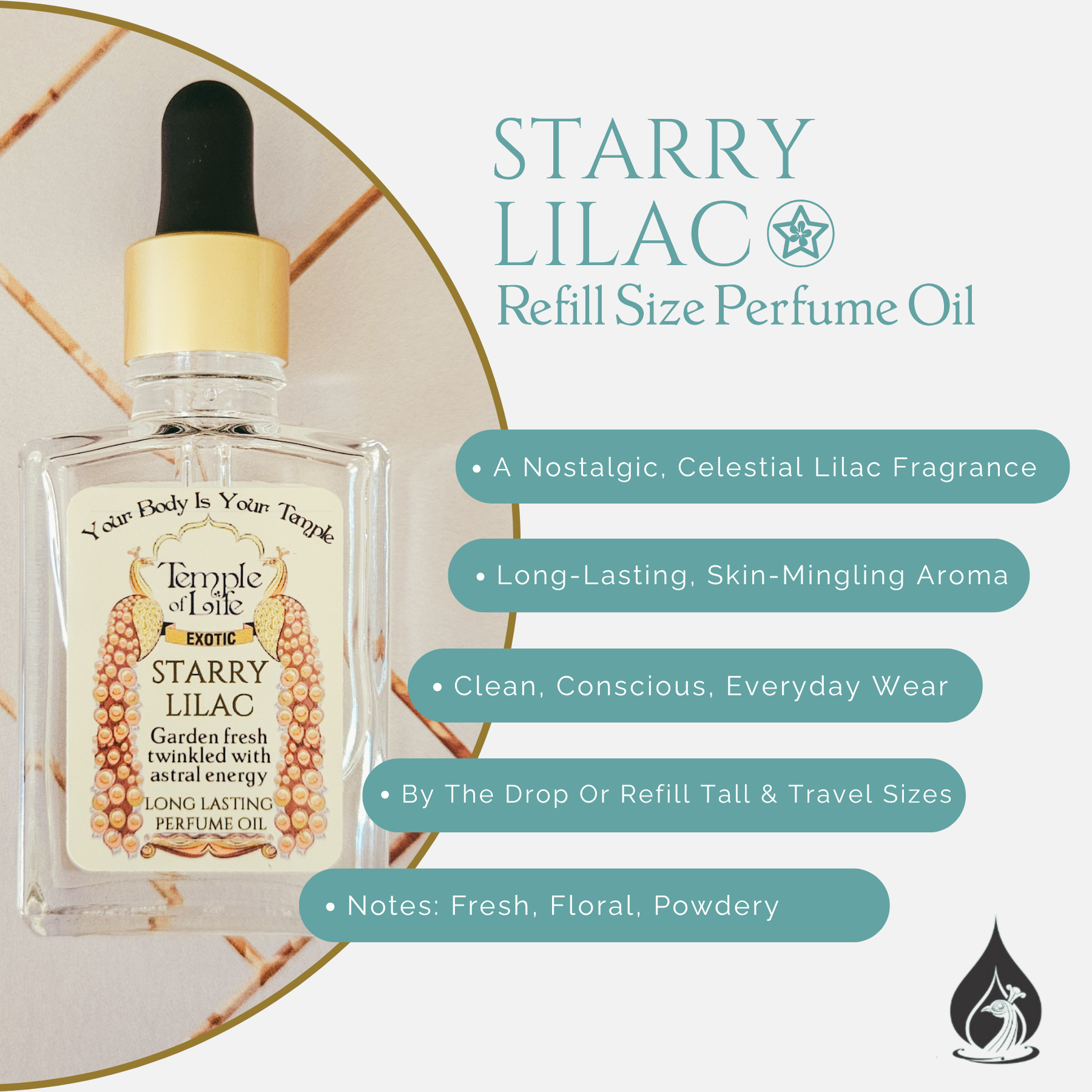 Starry Lilac | Exotic Perfume Oil Refill | Lilac Fragrance