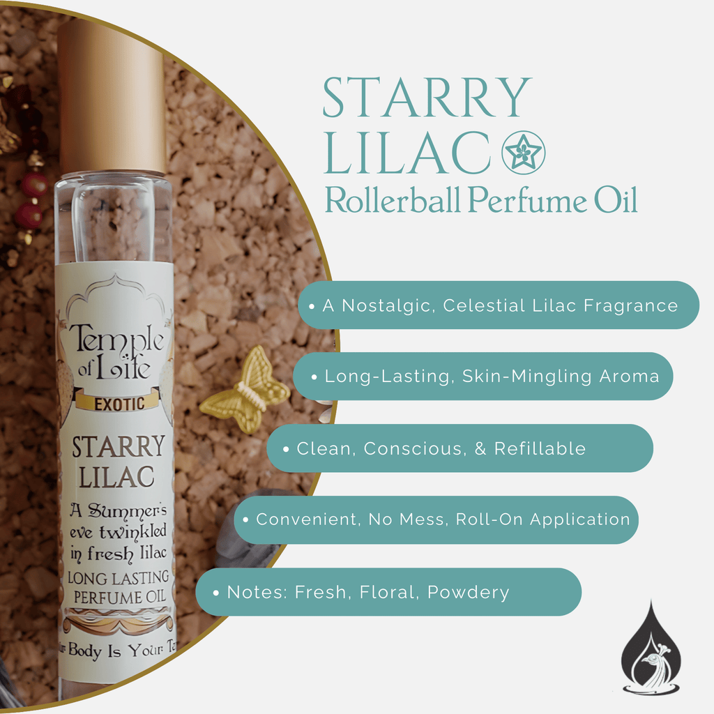 Starry Lilac | Exotic Perfume Oil Roll On | Lilac Fragrance