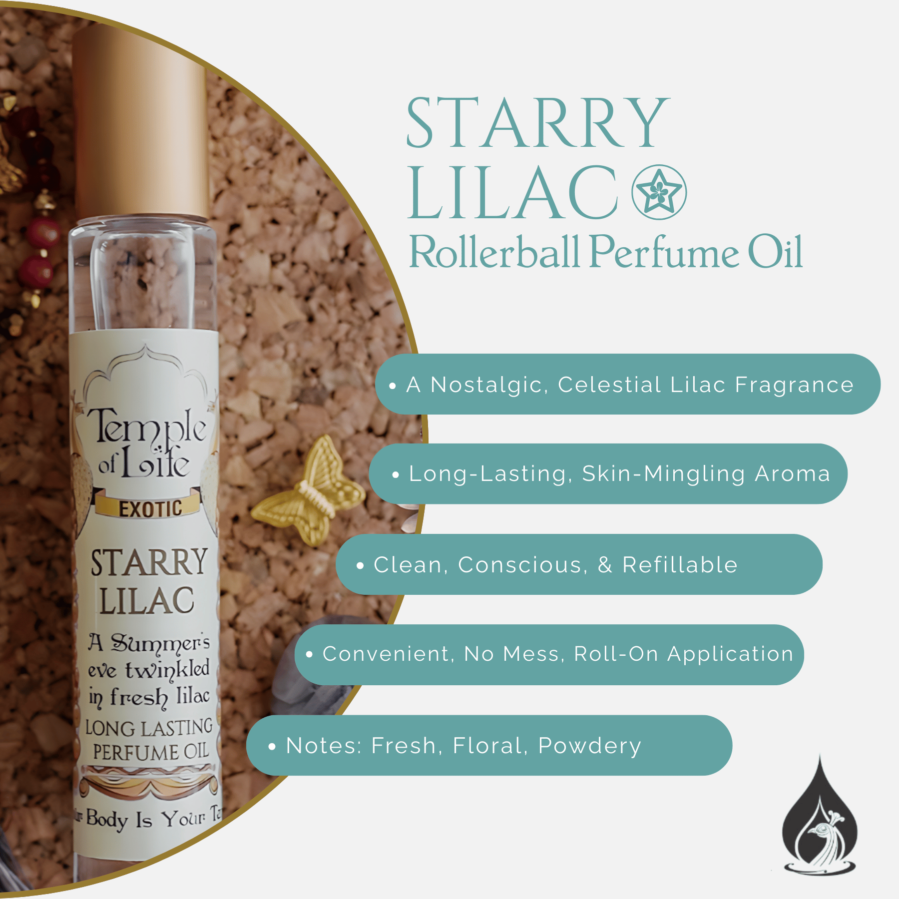 Starry Lilac | Exotic Perfume Oil Roll On | Lilac Fragrance