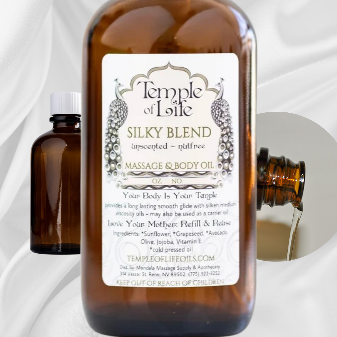 Unscented Silky Blend | Massage Oil | Nut-free | Smoothing Body Oil