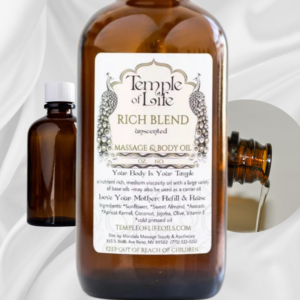 Unscented Rich Blend | Massage Oil | Body Oil | Nutrient-Rich