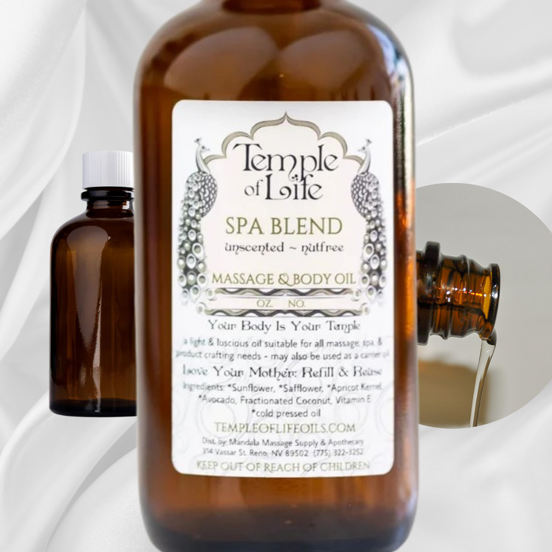Unscented Spa Blend | Massage Oil | Nut-free | Light Body Oil