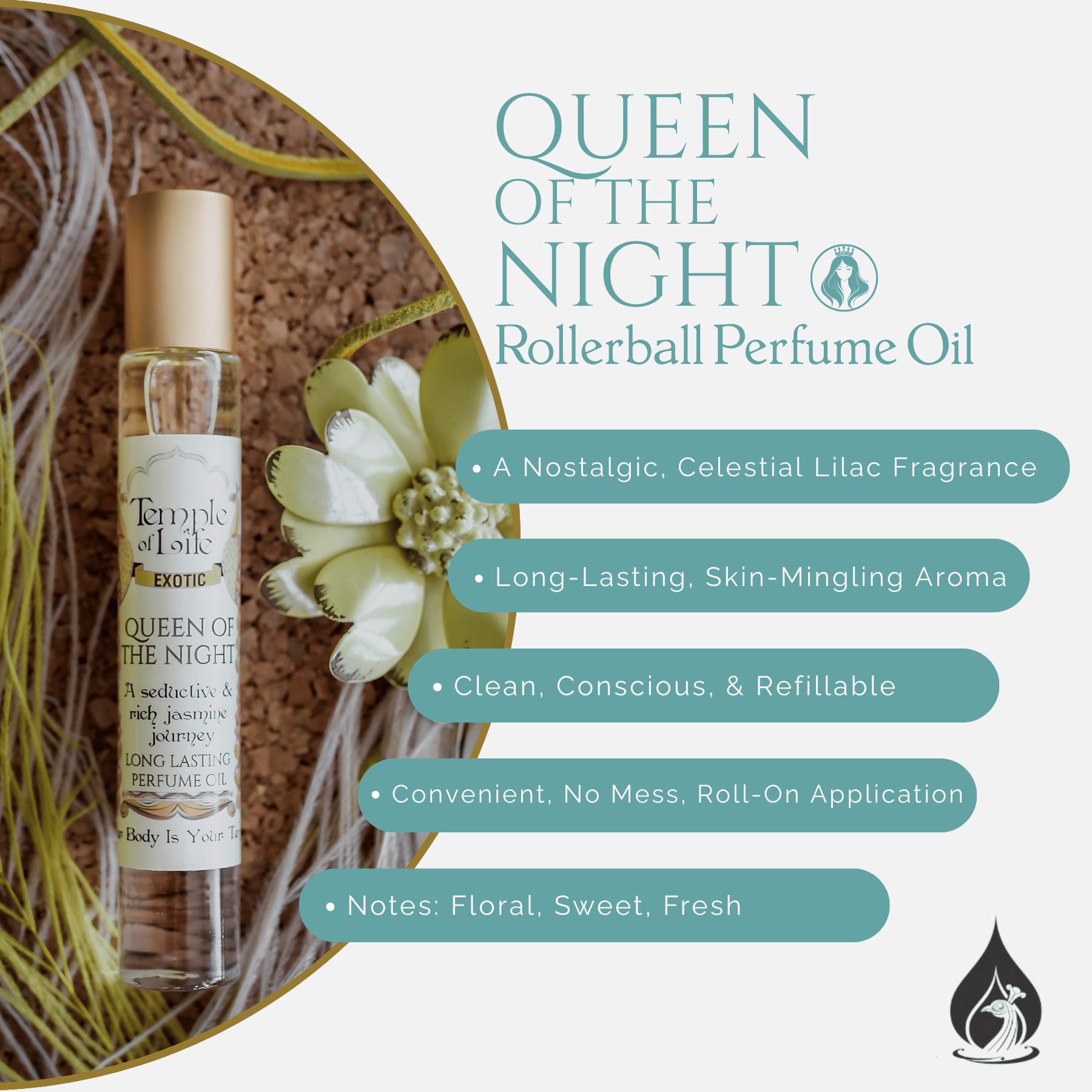 Queen of the Night | Exotic Perfume Oil Roll On | Jasmine Oil