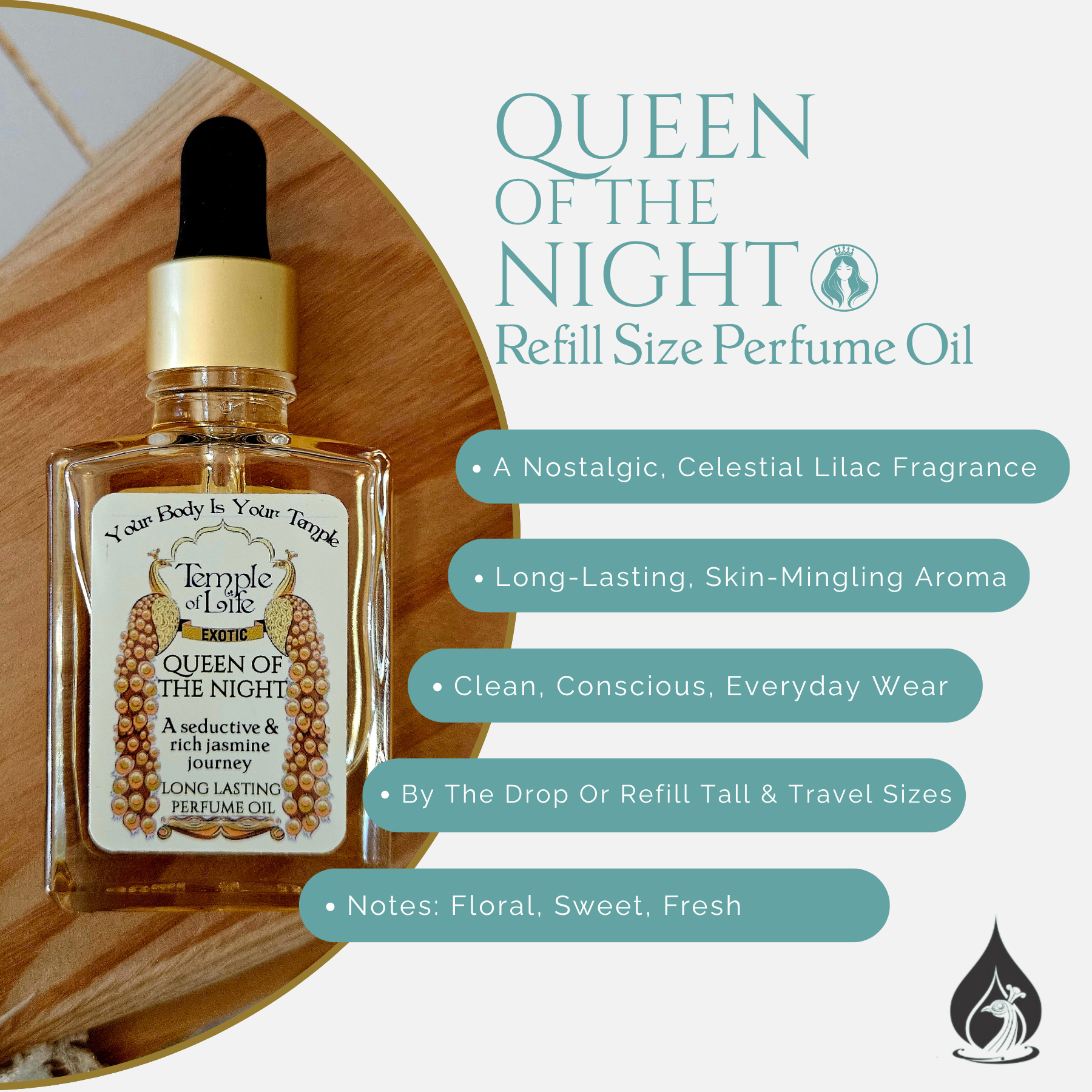 Queen of the Night | Exotic Perfume Oil Refill | Jasmine Oil