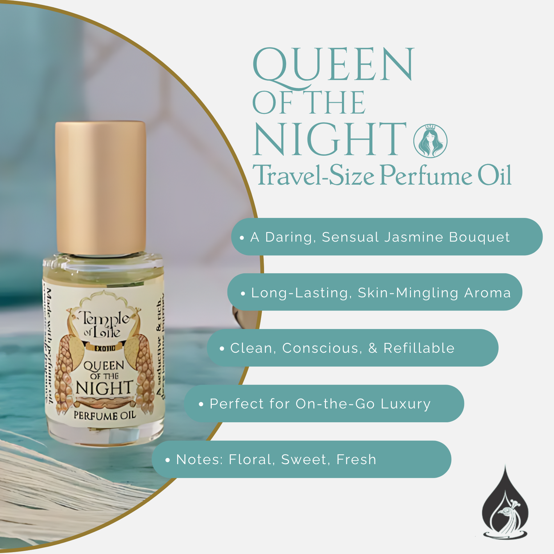 Queen of the Night | Exotic Perfume Oil Travel-Size | Jasmine Oil