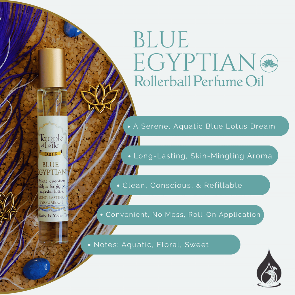 Blue Egyptian | Exotic Perfume Oil Roll On | Lotus Perfume