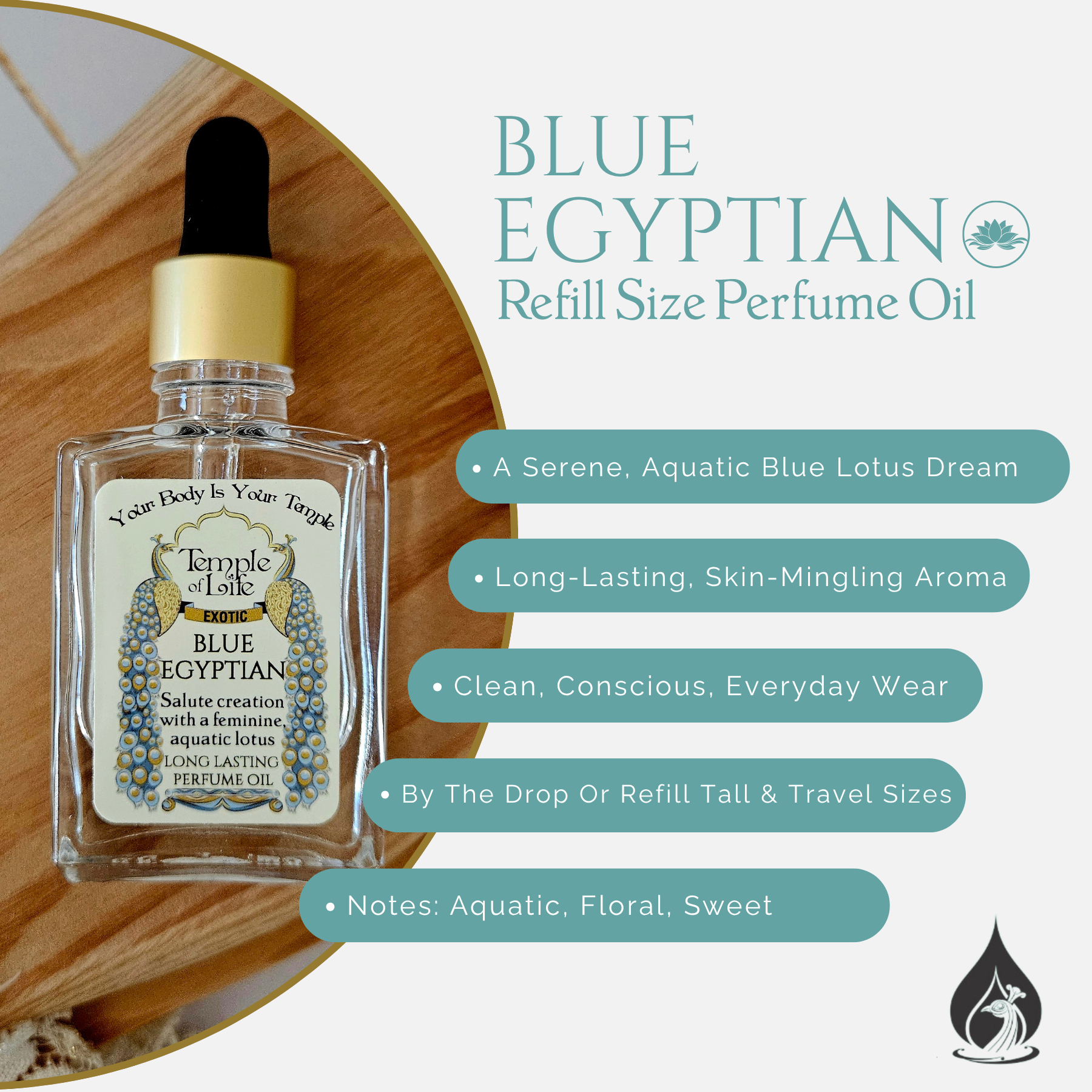 Blue Egyptian | Exotic Perfume Oil Refill | Lotus Perfume