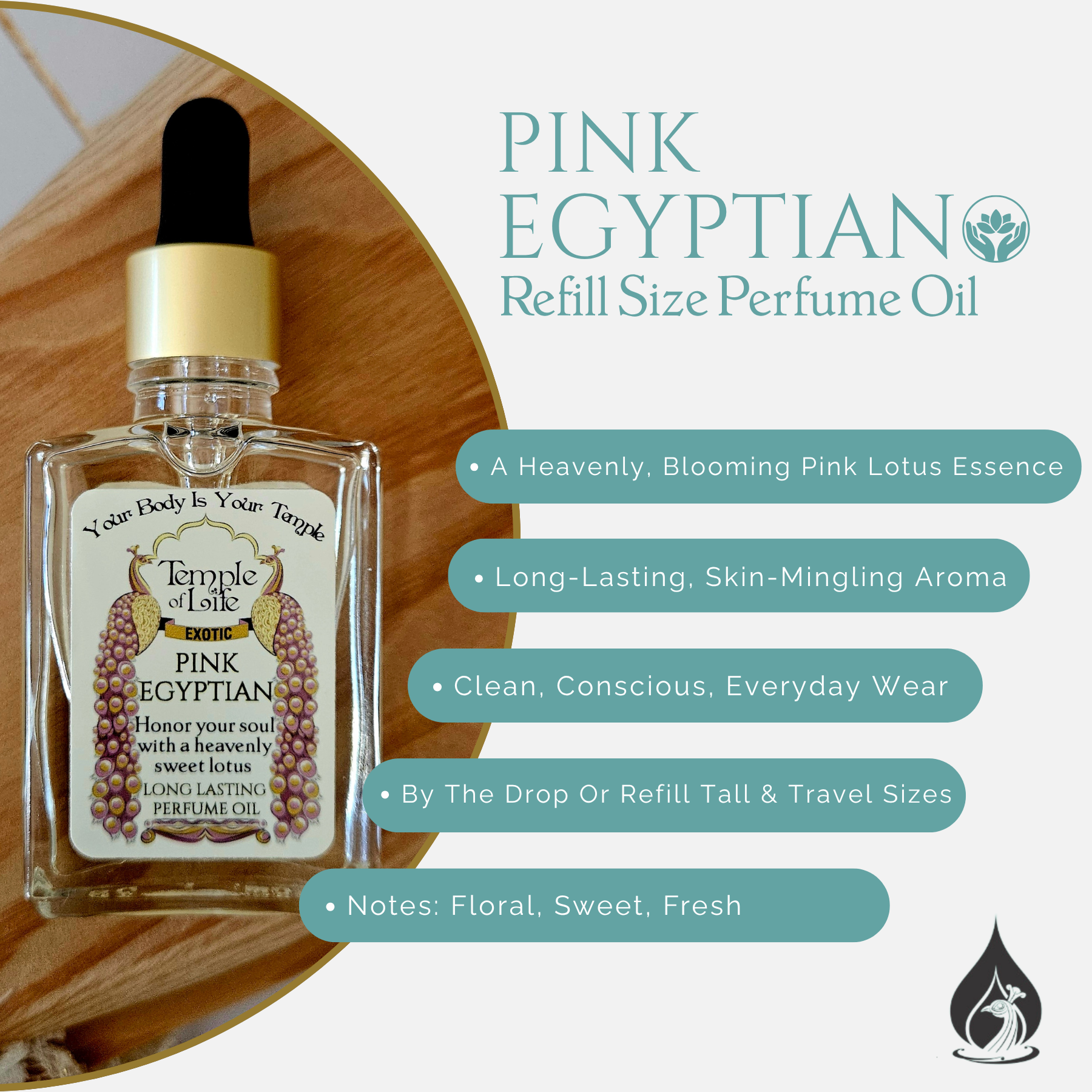 Pink Egyptian | Exotic Perfume Oil Refill | Pink Lotus Fragrance