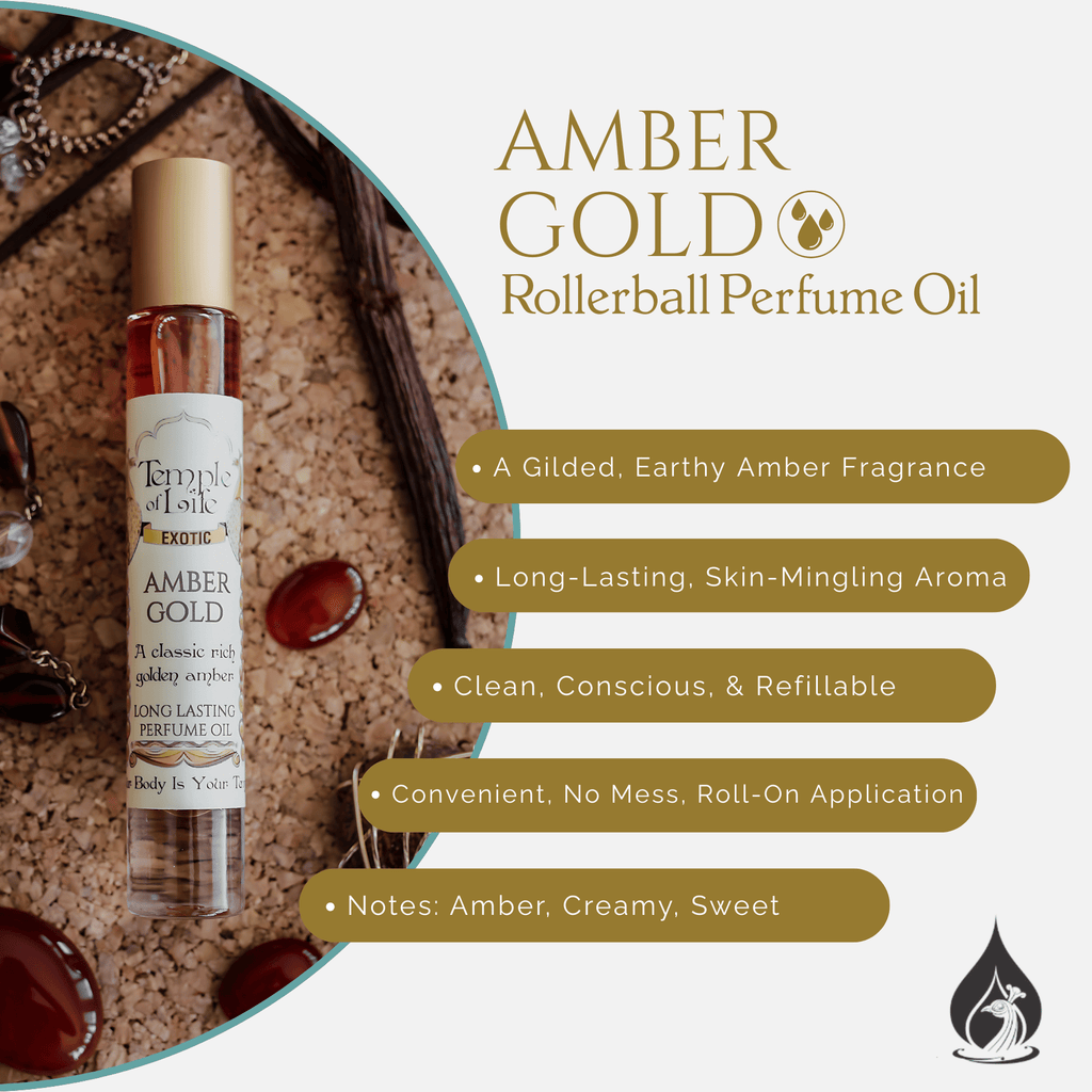 Amber Gold | Exotic Perfume Oil Roll On | Comfort Body Oil