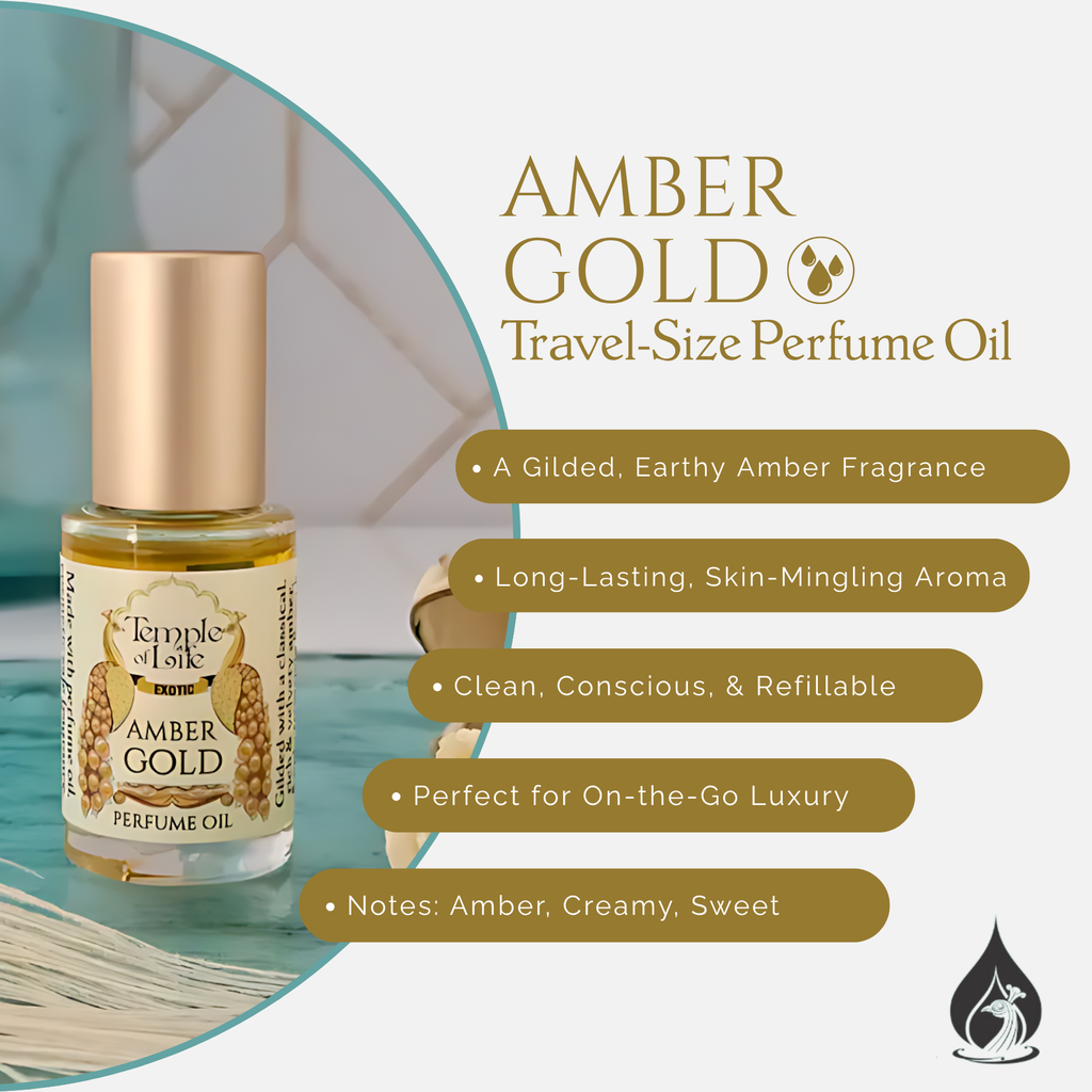 Amber Gold | Exotic Perfume Oil Travel-Size | Gourmand