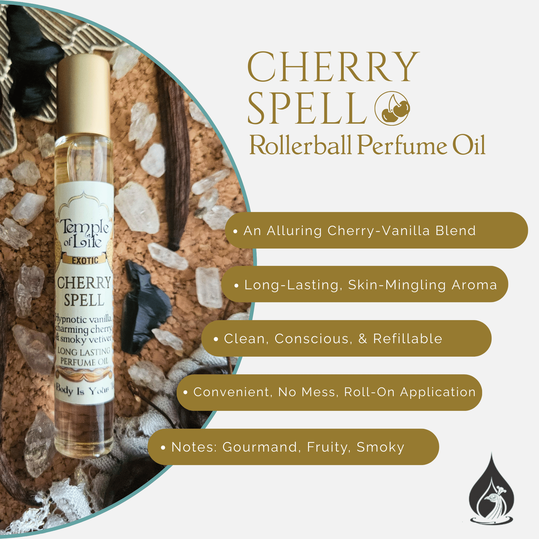 Cherry Spell | Exotic Perfume Oil Roll On | Gourmand Perfumes