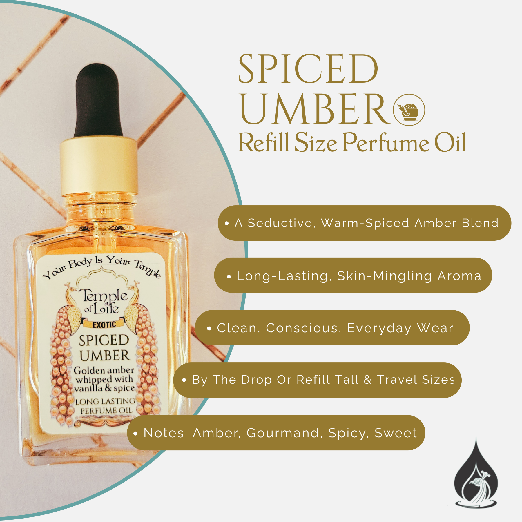 Spiced Umber | Exotic Perfume Oil Refill | Fall Fragrance