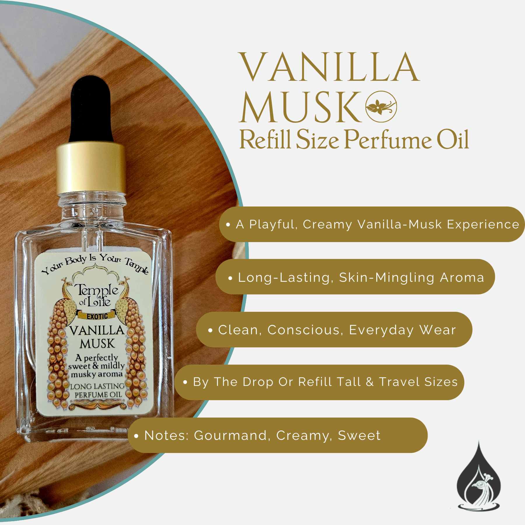 Vanilla Musk | Exotic Perfume Oil Refill | Gourmand Perfumes