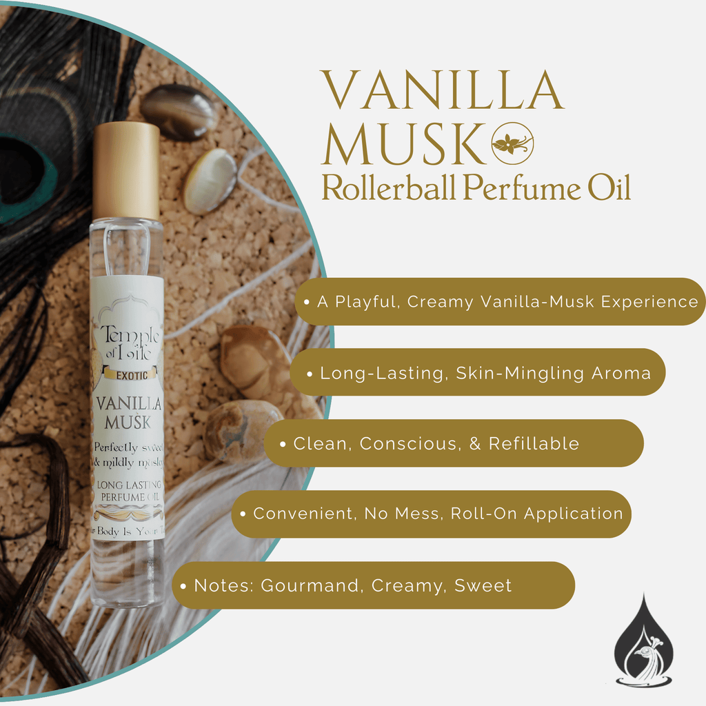 Vanilla Musk | Exotic Perfume Oil Roll On | Gourmand Perfumes