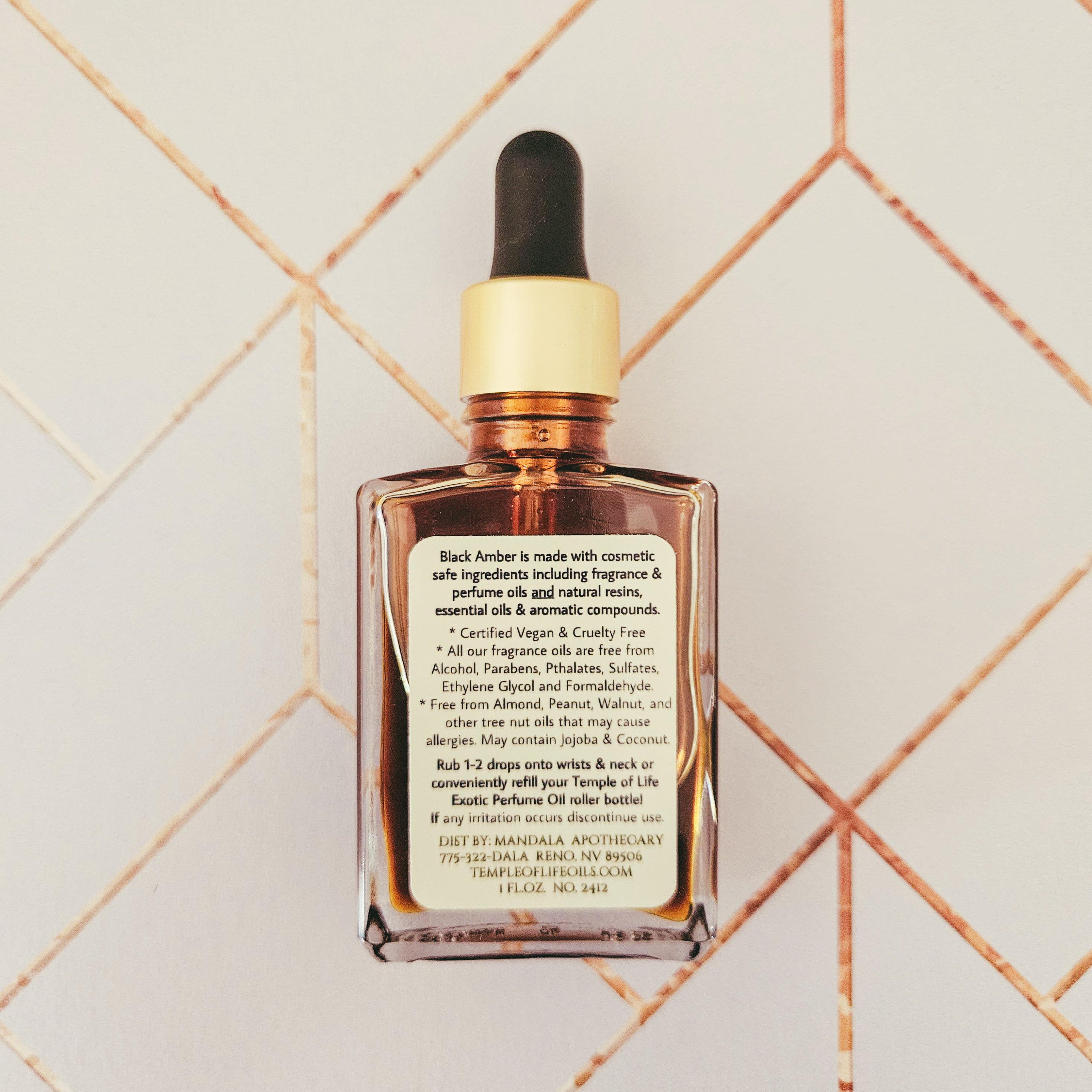 Black Amber | Exotic Perfume Oil Refill | Men's Fragrance
