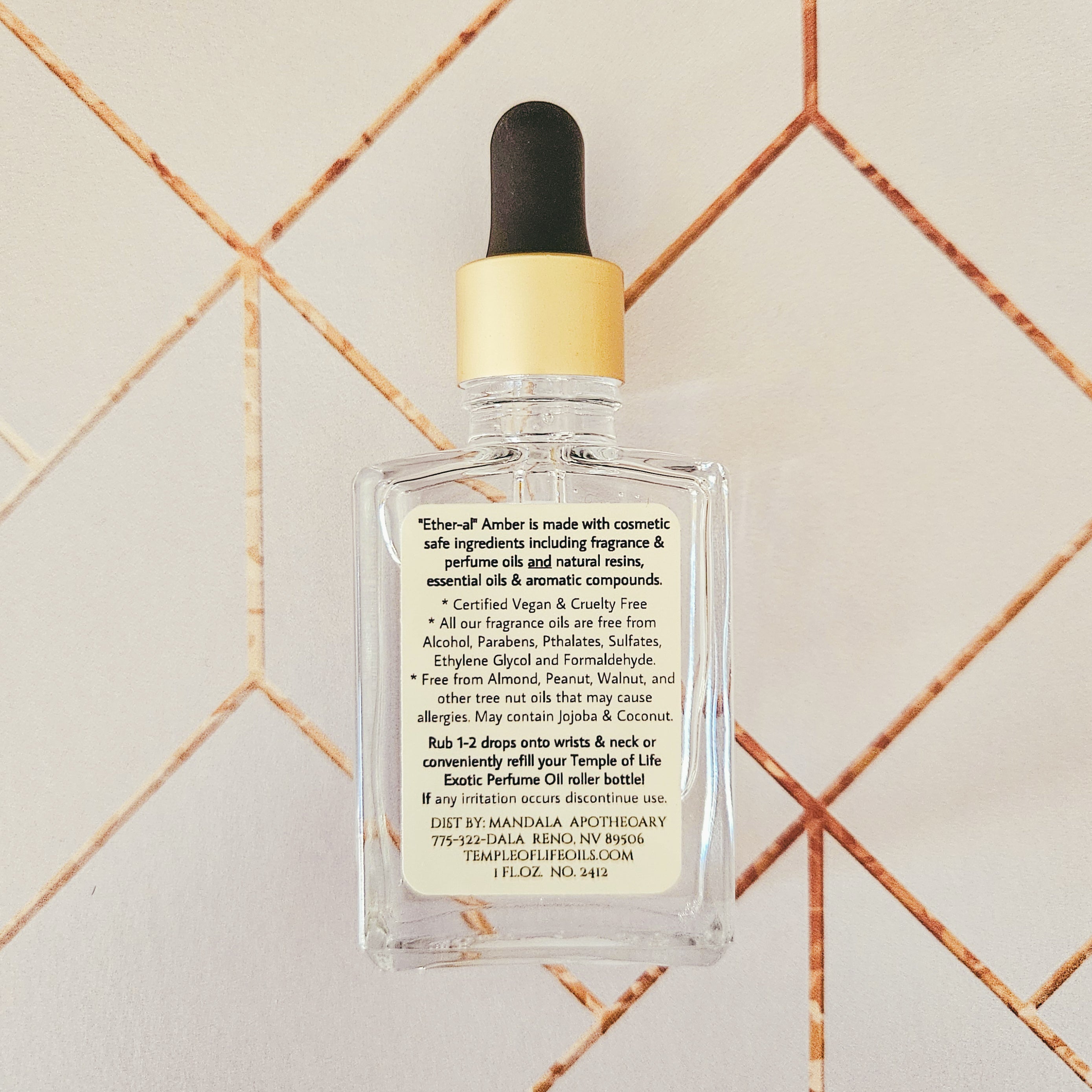 Etheral Amber | Exotic Perfume Oil Refill | Pure White Amber