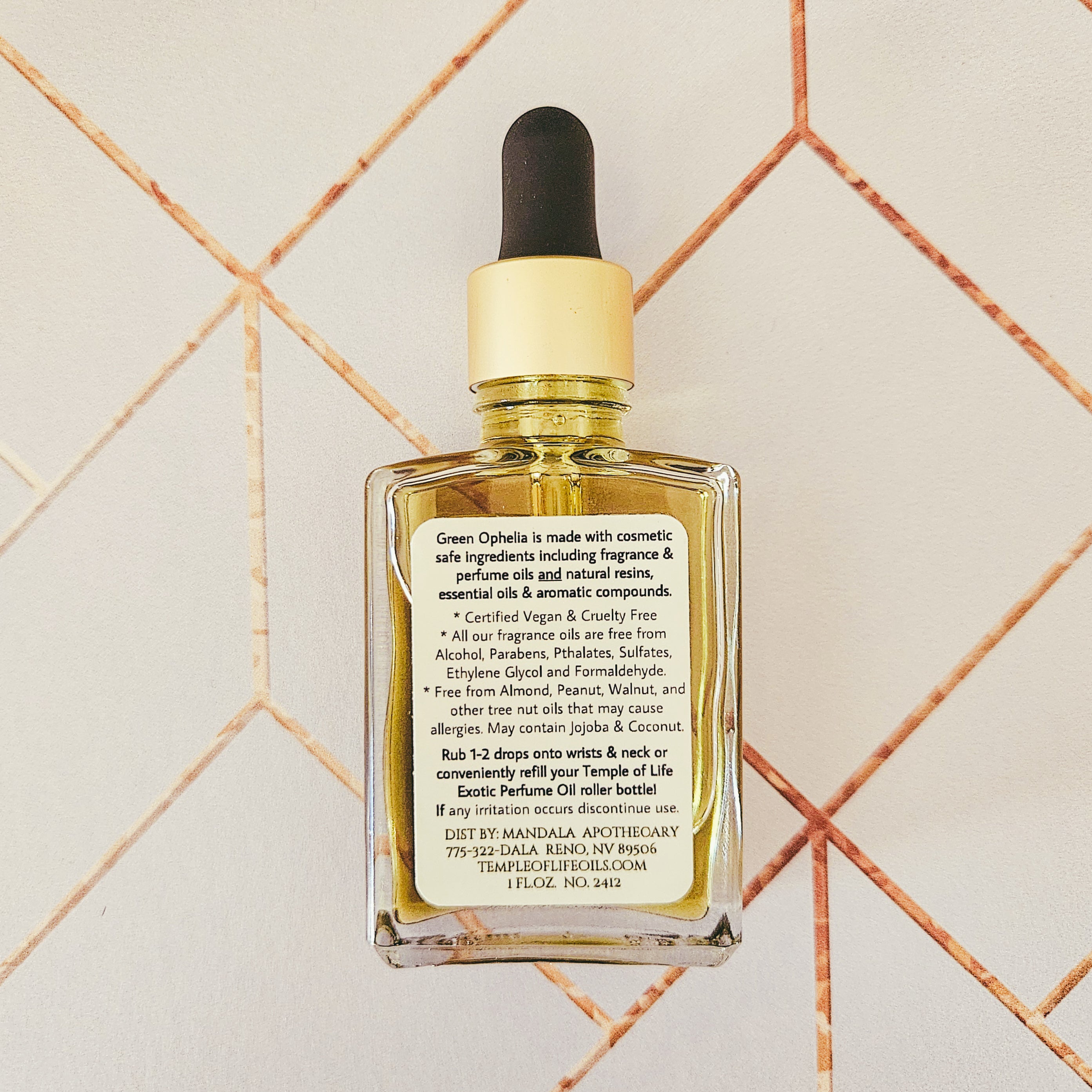 Green Ophelia | Exotic Perfume Oil Refill | Green Musk Aroma
