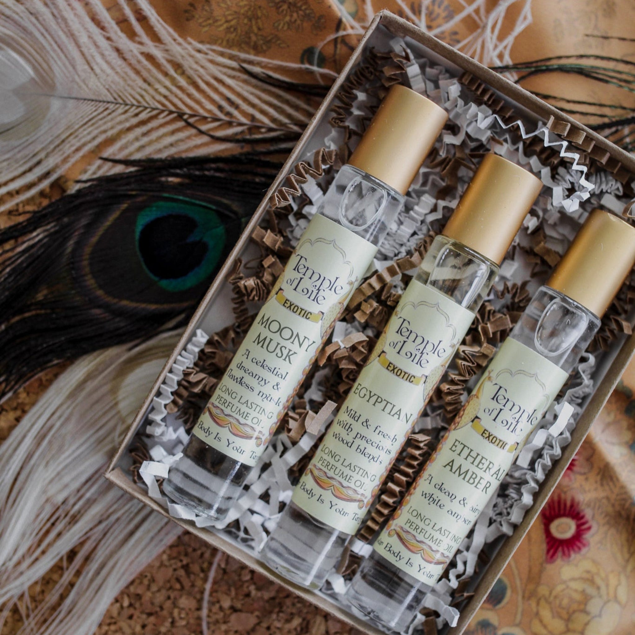 Perfume set filled with exotic perfume oils.