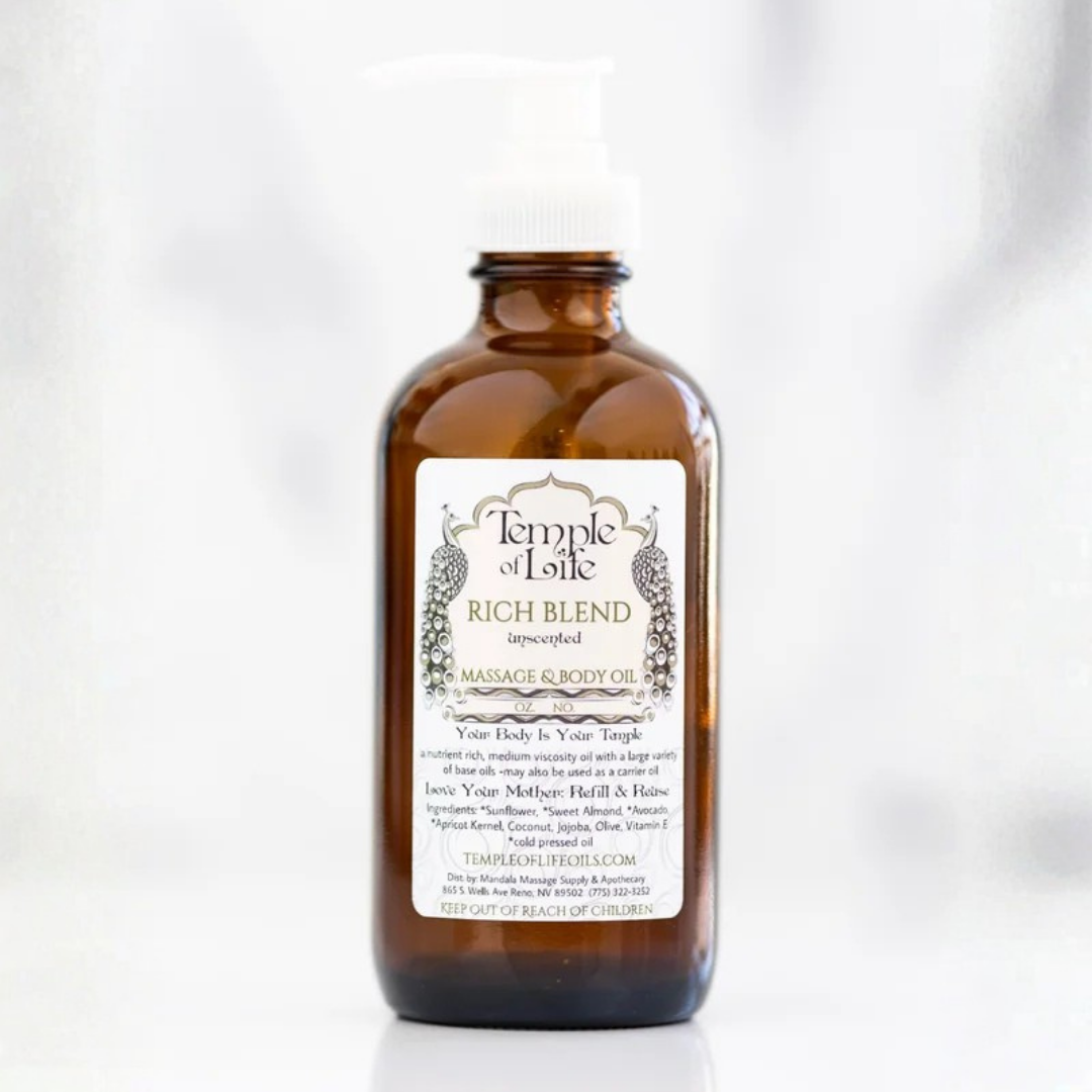 Unscented Rich Blend | Massage Oil | Body Oil | Nutrient-Rich