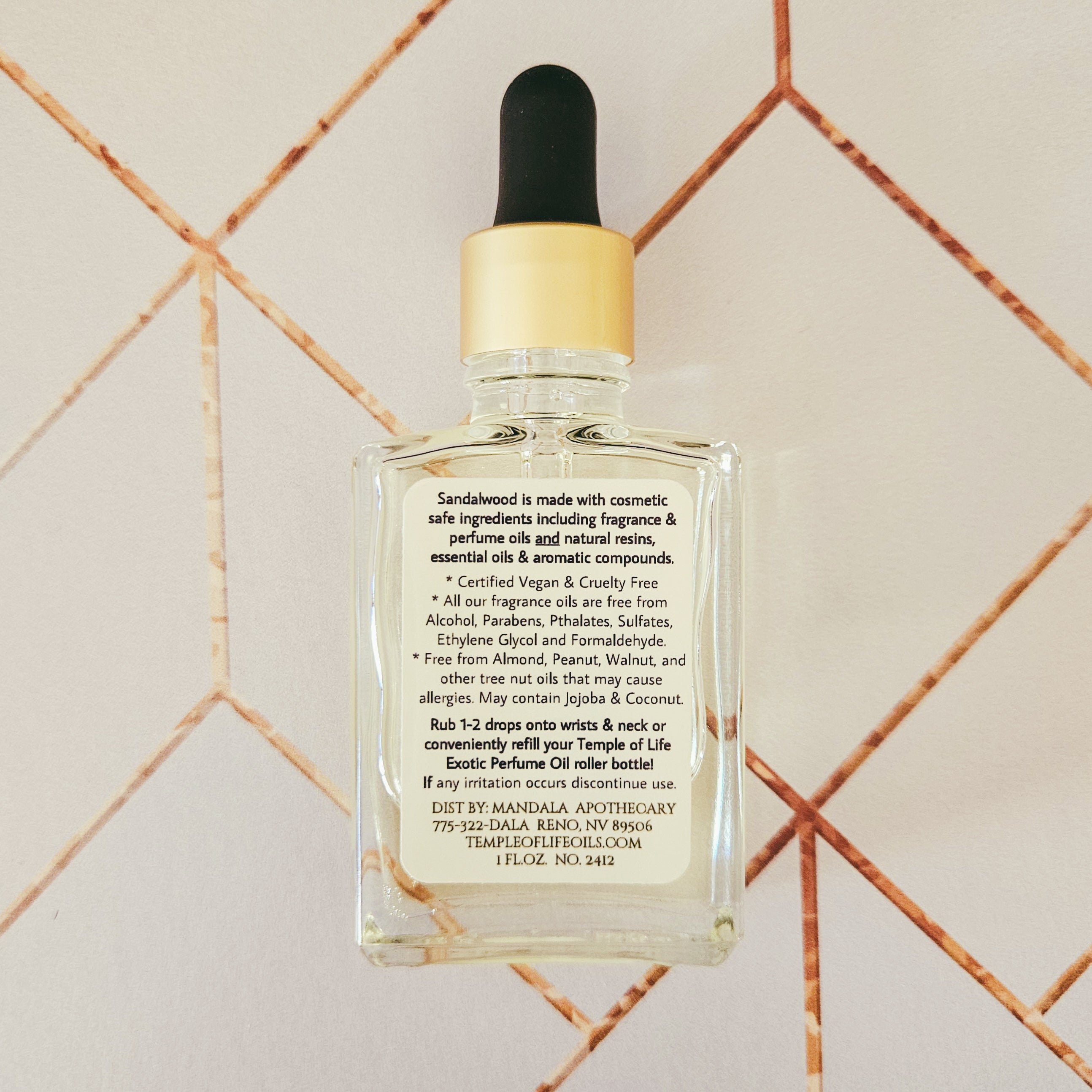 Sandalwood | Exotic Perfume Oil Refill | Clean Woody Scent