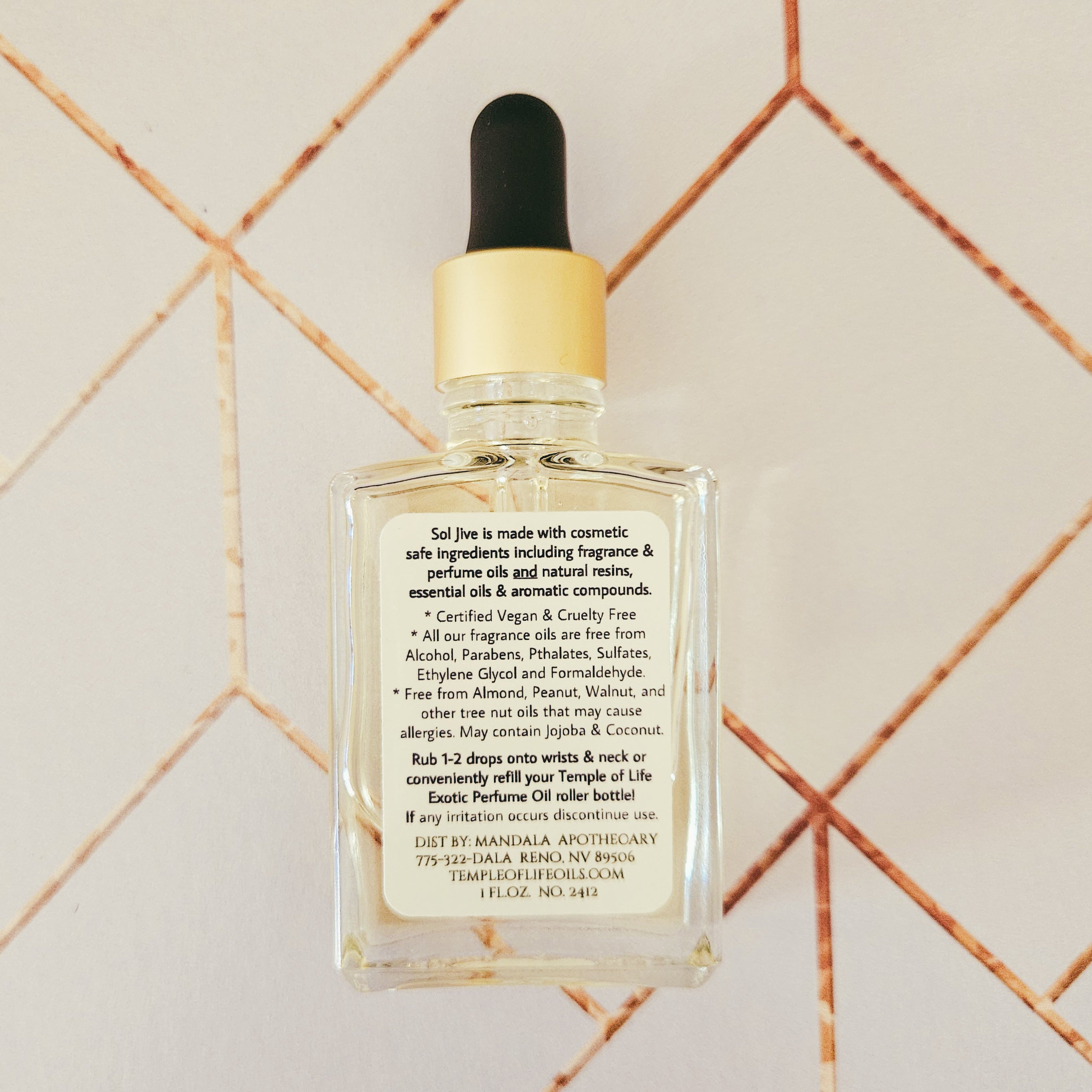 Sol Jive | Exotic Perfume Oil Refill | Oriental Fragrance
