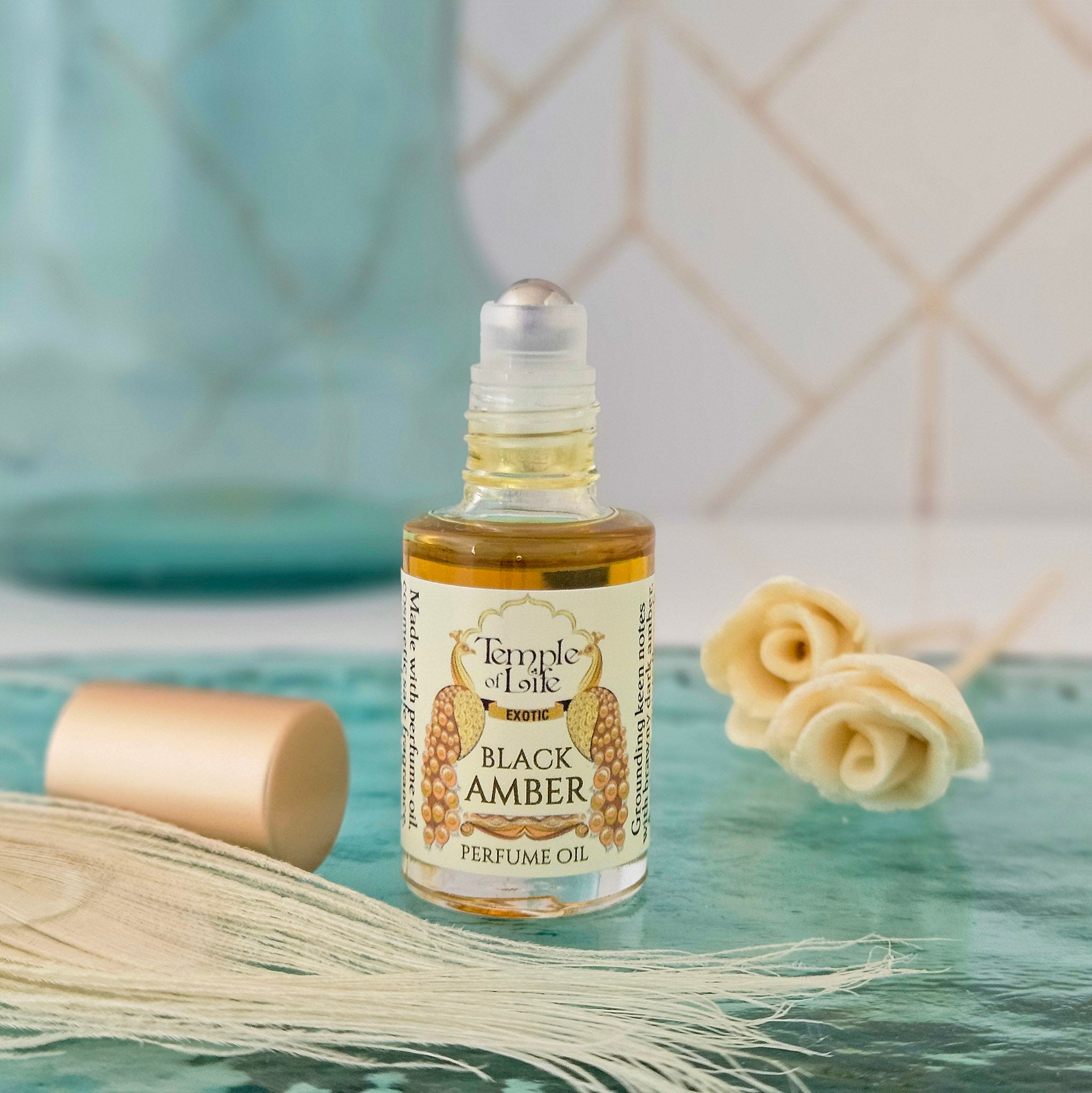 Black Amber | Exotic Perfume Oil Travel-Size| Men's Fragrance