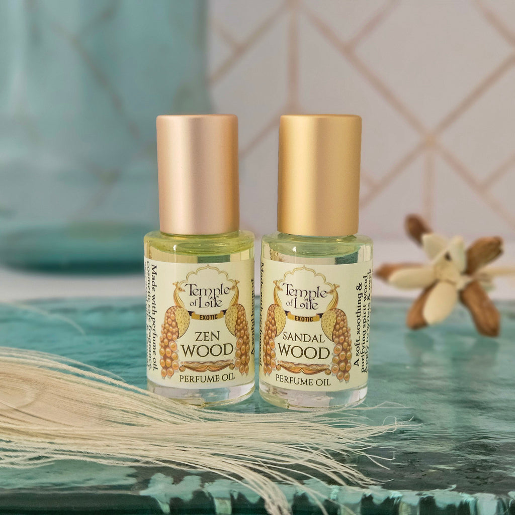 Zen Wood | Exotic Perfume Oil Travel-Size | Sandalwood Patchouli