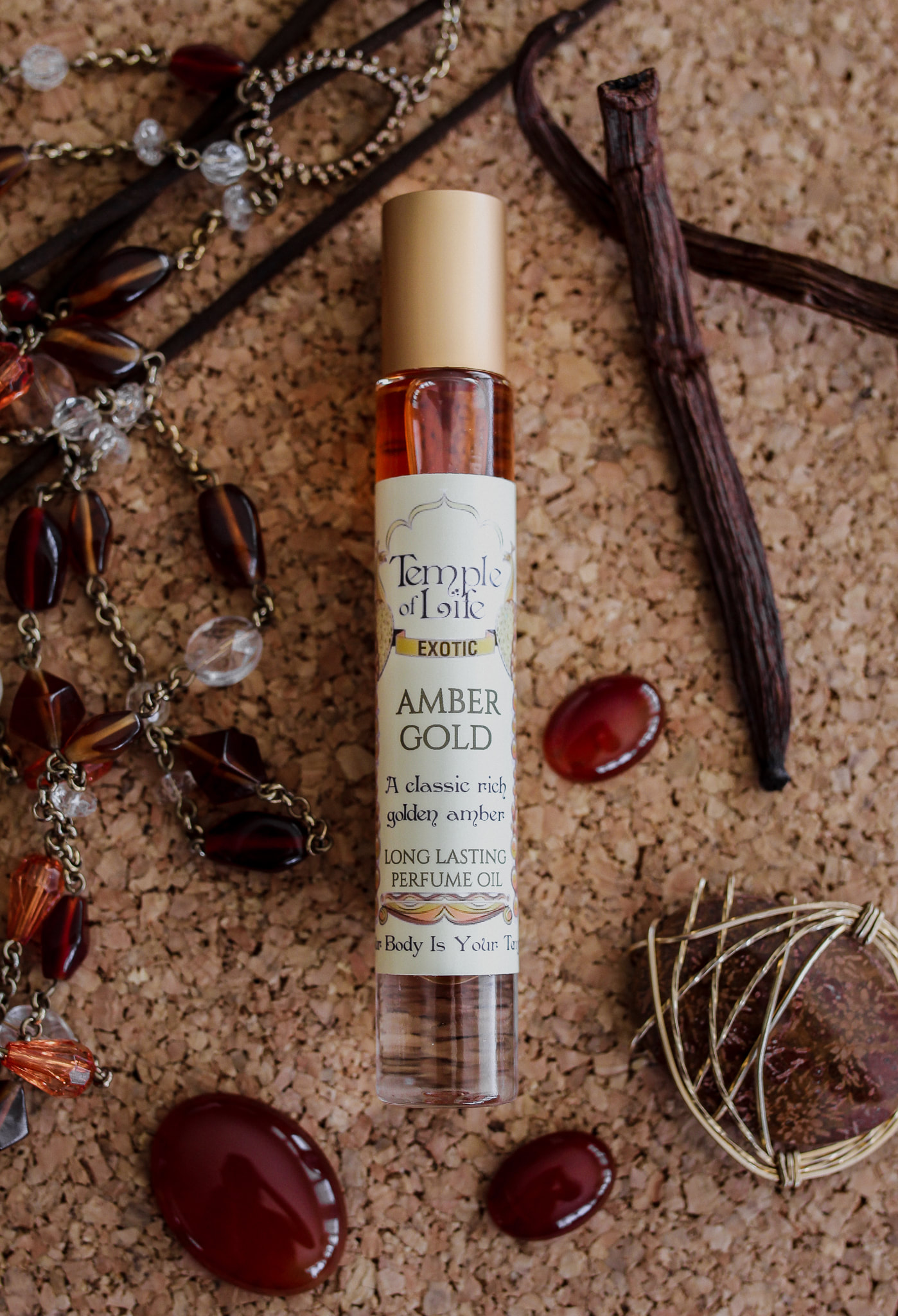 Amber Perfume - Rich Amber Gold by Temple of Life Oils